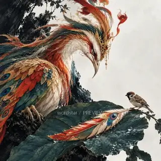 梧桐承羽 · 插画 图像