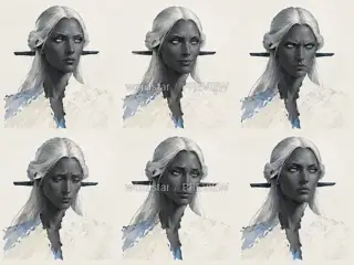司雾女君·雾裁空衣·神情 · 插画 图像