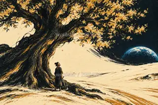 一树压长夜 · 插画 图像