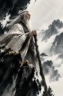 太公垂眉 · 插画 图像