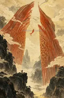 鱼鳍之门 · 插画 AI 图像