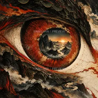 巨眼含晨景