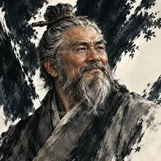 廉颇终于一笑 · 插画 图像