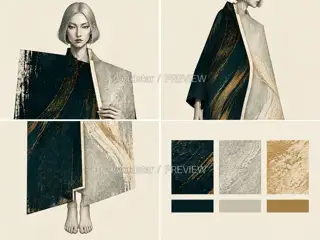 司雾女君·镜面无岸·形体材质 · 插画 图像