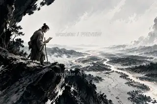 山河留下形 · 插画 图像
