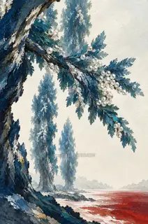珠叶近看 · 插画 图像