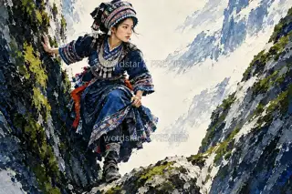 走出石缝 · 插画 图像