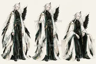 鹤影司春·宣传页原人物·行止 · 插画 图像