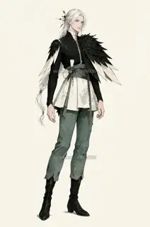 鹤影司春·春祭折羽·透明底过程1 · 插画 图像