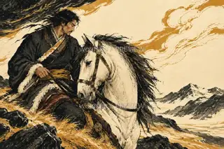 勒马听风 · 插画 图像