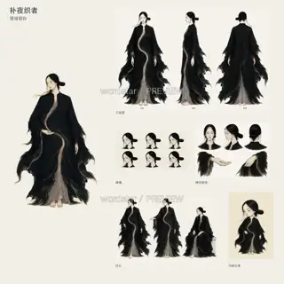补夜织者·透明与总览过程版本·1 · 插画 图像
