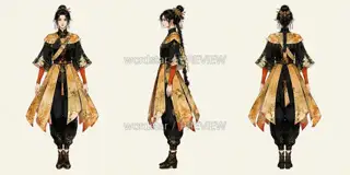 曜金乐师·踏歌唤昼·三视图 · 插画 图像