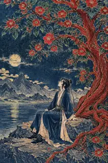 花下 · 插画 AI 图像