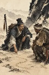 掌上沙图 · 插画 图像