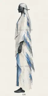 司雾女君·雾裁空衣·左侧 · 插画 图像