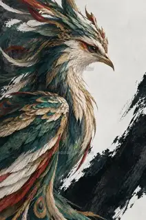 凤眼含光 · 插画 图像