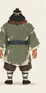 沙僧 · 背影 · 纸艺 AI 图像
