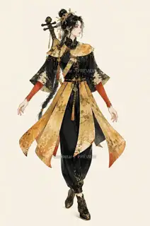 曜金乐师·踏歌唤昼·主立绘 · 插画 图像