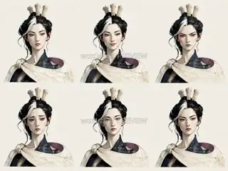 补夜织者·星骨织衣·神情 · 插画 图像