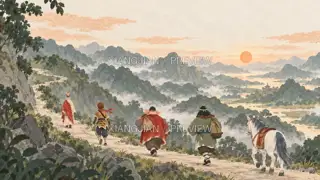 山路上的故事 321 · 纸艺 AI 图像
