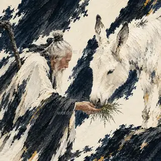 驴鼻近掌 · 插画 图像