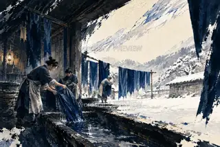 染坊落雪 · 插画 图像