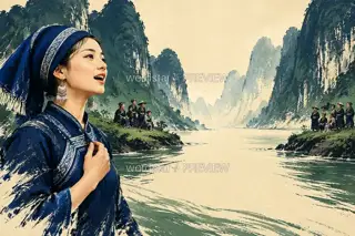 歌越两岸 · 插画 图像