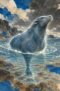 水中光 · 纸艺 AI 图像