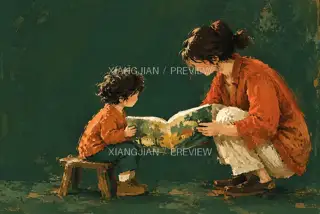 共读时光 · 插画 AI 图像