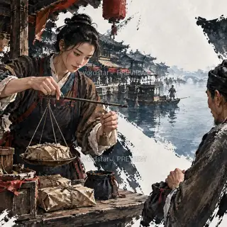 秤上人间 · 插画 图像