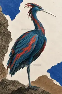 白喙 · 纸艺 AI 图像
