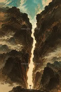 白缝通天 · 插画 AI 图像