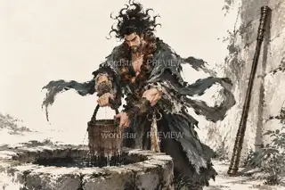 沙僧汲井 · 插画 图像