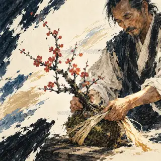 包住一团根 · 插画 图像