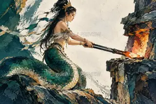 炼石山前 · 插画 图像