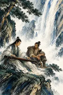 流水入弦 · 插画 图像