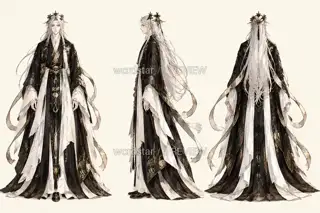 山海织梦人·宣传页原人物·三视图 · 插画 图像