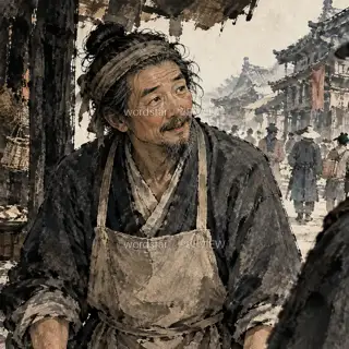 收着一声谢 · 插画 图像