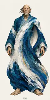 渡潮听客·潮腔听海·正面 · 插画 图像