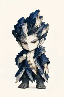 折山行者·山河入体·Q版化身 · 插画 图像