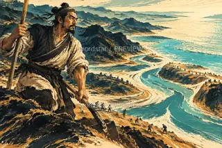 水终于入海 · 插画 图像