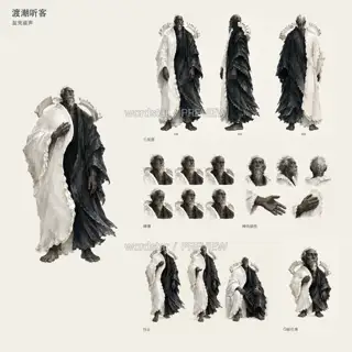 渡潮听客·盐壳藏声·总览 · 插画 图像