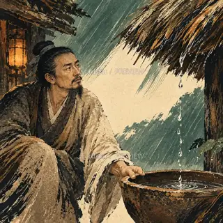 檐下滴春 · 插画 图像