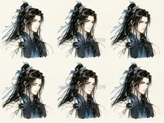月汐行者·渡海归潮·神情 · 插画 图像