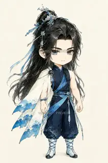 月汐行者·渡海归潮·Q版化身 · 插画 图像