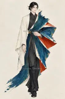 折山行者·山卷随身 · 插画 图像
