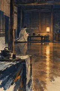 茶肆打烊后 · 插画 图像