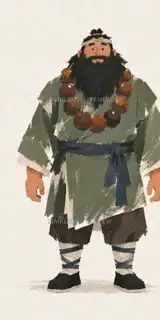沙僧 · 正面 · 纸艺 AI 图像