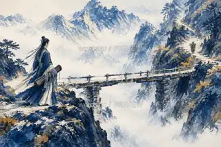 雾桥相候 · 插画 图像