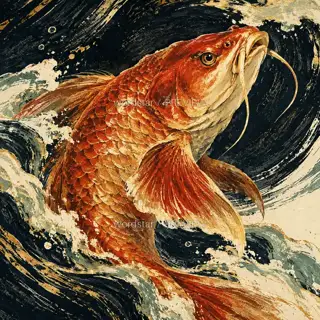 鳞光如甲 · 插画 图像